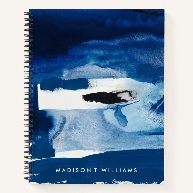 Füge Deinen Namen hinzu | Blue Amore II Notizbuch (Vorderseite)