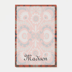 Füge Deinen Namen hinzu   Cinnabar Suzani I Post-it Klebezettel