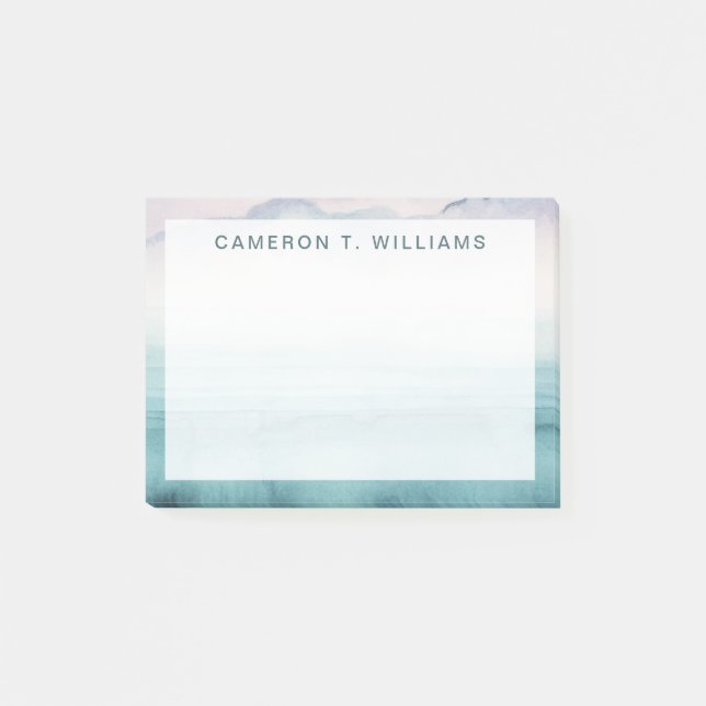 Füge Deinen Namen hinzu | Dämmerung an der Bucht - Post-it Klebezettel (Vorderseite)