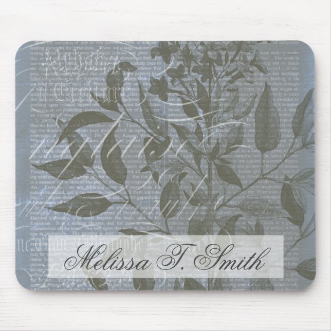 Füge Deinen Namen hinzu | Fleur de Bleu I Mousepad (Vorne)