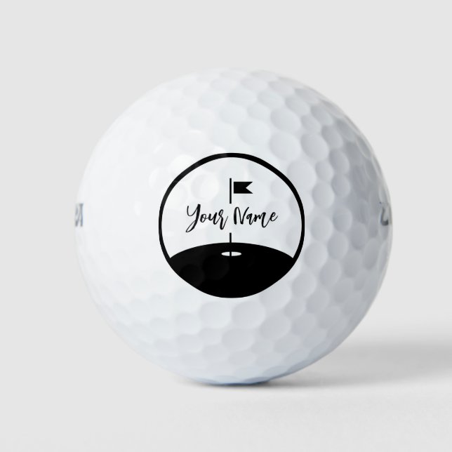 Füge Deinen Namen hinzu Golfball (Vorderseite)