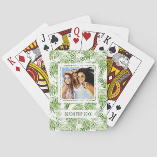Füge Deinen Namen hinzu | Green Palm Blätter Spielkarten