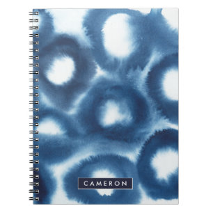 Füge Deinen Namen hinzu   Indigio Watercolor Print Notizblock