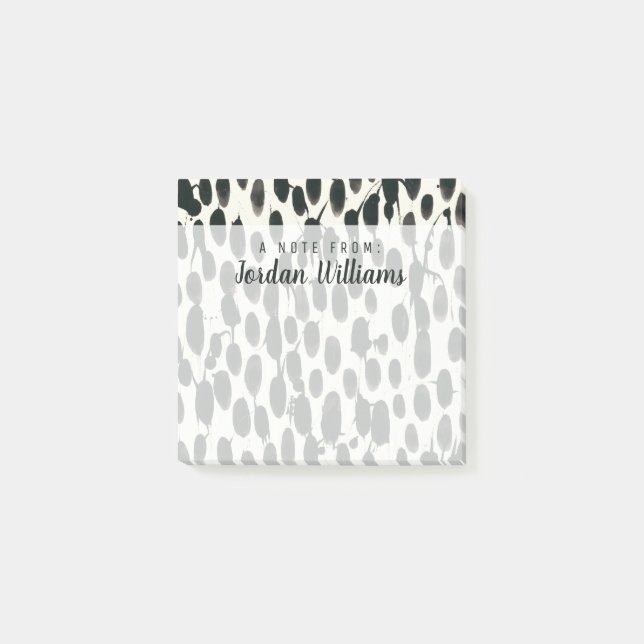 Füge Deinen Namen hinzu | Invariabel I | Schwarze  Post-it Klebezettel (Vorderseite)