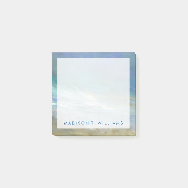 Füge Deinen Namen hinzu | Küstenwolken Post-it Klebezettel (Vorderseite)
