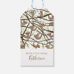 Füge Deinen Namen hinzu Lächelndes Muster Geschenkanhänger