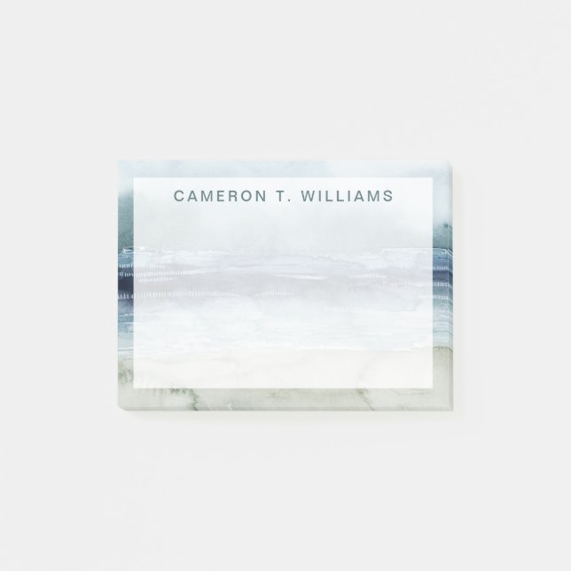 Füge Deinen Namen hinzu | Marinernebel - Küstenlin Post-it Klebezettel (Vorderseite)