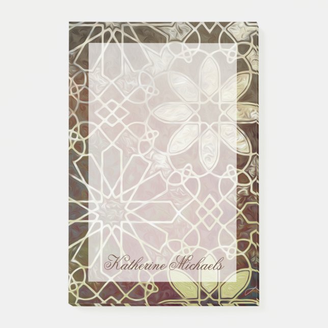 Füge Deinen Namen hinzu | Mystic Tiles II Post-it Klebezettel (Vorderseite)