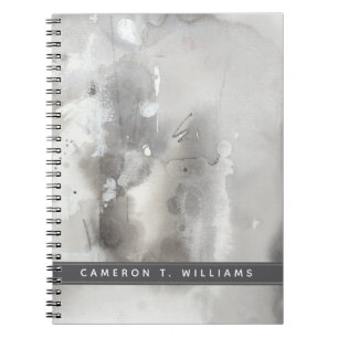 Füge Deinen Namen hinzu   Mystische Objekte - grau Notizblock