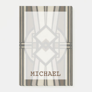 Füge Deinen Namen hinzu   Neutraler Deko-Panel I Post-it Klebezettel