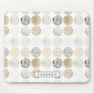Füge Deinen Namen hinzu   Neutrales Abstraktes Kre Mousepad
