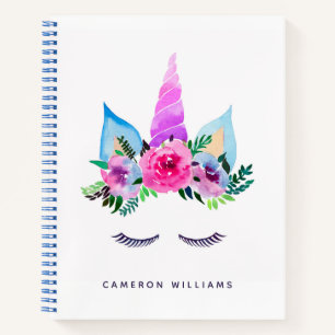 Füge Deinen Namen hinzu   Niedlich Magische Einho Notizbuch