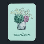 Füge Deinen Namen hinzu | Pflanze-Glücksspiel-Samm Magnet<br><div class="desc">Genießen Sie dieses niedliche und kreative Muster auf einem Produkt oder einer Tapete,  um die Welt um Sie herum zu erweitern und zu erweitern. Künstler: Grace Popp</div>