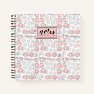 Füge Deinen Namen hinzu Polka Dot Circle Patter Notizbuch