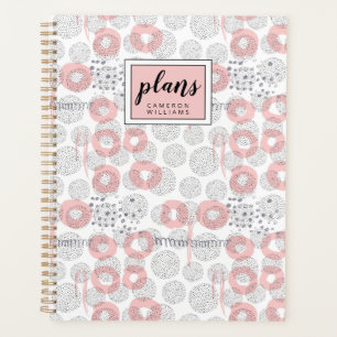 Füge Deinen Namen hinzu Polka Dot Circle Patter Planer