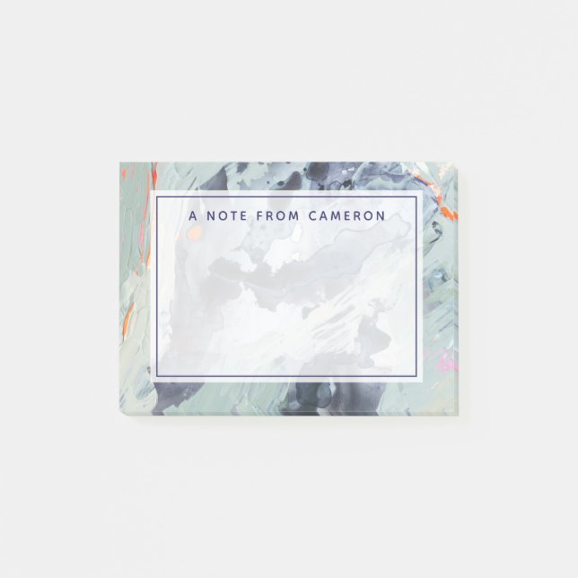 Füge Deinen Namen hinzu | Polyphonisches Meer - Bl Post-it Klebezettel (Vorderseite)