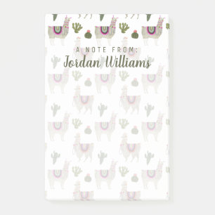 Füge Deinen Namen hinzu   Sammlung Llamarama   Nie Post-it Klebezettel