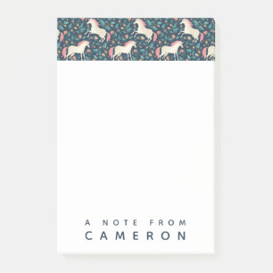 Füge Deinen Namen hinzu   Schönes Zaubernappenmust Post-it Klebezettel