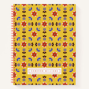 Füge Deinen Namen hinzu   Skandinavische Geometri Notizbuch