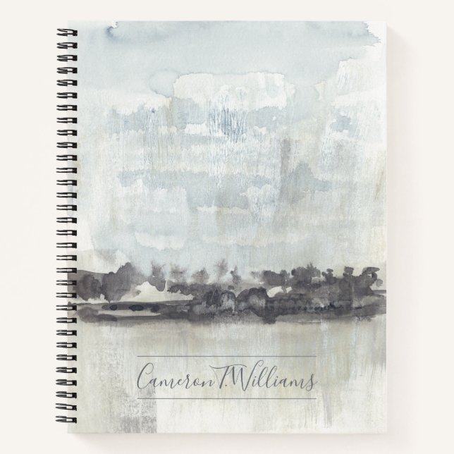 Füge Deinen Namen hinzu | Sky Horizon - Neutrale F Notizbuch (Vorderseite)