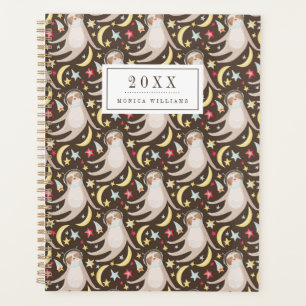 Füge Deinen Namen hinzu Sloth Astronaut Pattern Planer