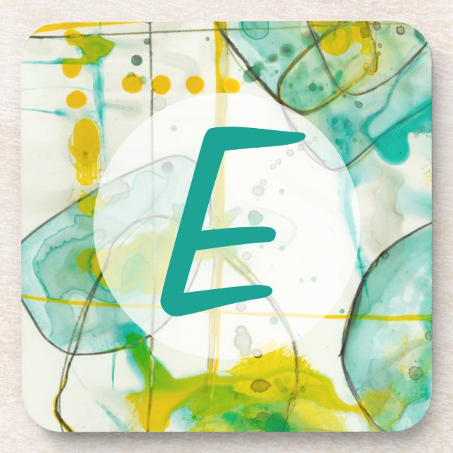 Füge Deinen Namen hinzu | Splash I Getränkeuntersetzer (Vorderseite)