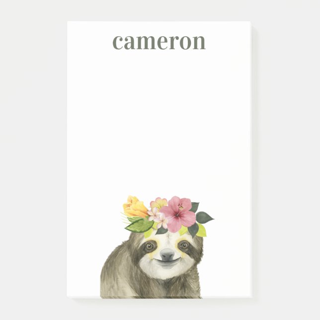 Füge Deinen Namen hinzu | Tropical Halo | Sweet Sl Post-it Klebezettel (Vorderseite)