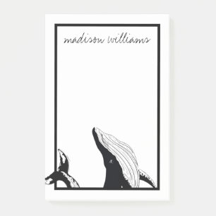 Füge Deinen Namen hinzu   Wal eines Schwanzes Post-it Klebezettel