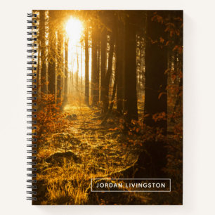 Füge Deinen Namen hinzu Wald im Herbst Baden W Notizbuch