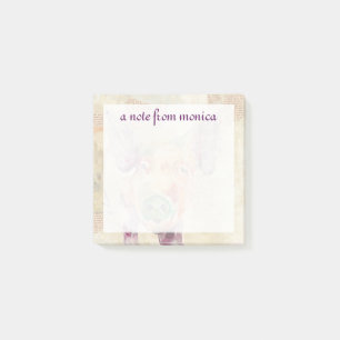 Füge Deinen Namen hinzu   Wasserfarben Post-it Klebezettel