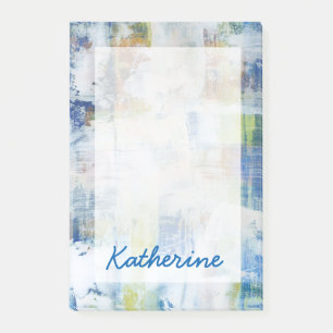 Füge Deinen Namen hinzu   Weißer Wash III Post-it Klebezettel