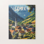 Fugen Austria Illustration Travel Art Vintag Puzzle<br><div class="desc">Fugen Retrovektor-Reisedesign. Fügen,  ein malerisches Dorf im österreichischen Zillertal,  ist ein ganzjährig beliebtes Ziel für Ski-,  Wander- und Thermalurlaube.</div>
