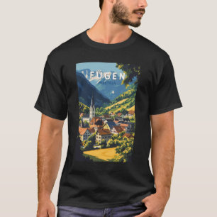 Fugen Austria Illustration Travel Art Vintag T-Shirt