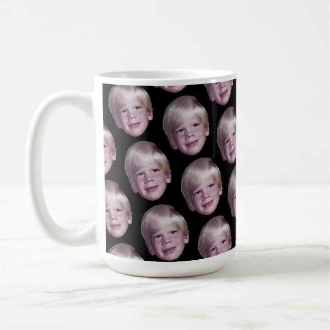Fügen Sie 1 Floating Head Foto Halb-Tropfen-Muster Kaffeetasse (Links)