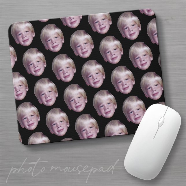 Fügen Sie 1 Floating Head Photo Half Drop Pattern  Mousepad (Custom Photo Mousepad)