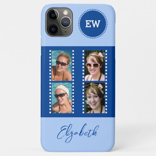 Fügen Sie 4 Fotos Initialen hinzu, und nennen Sie  Case-Mate iPhone Hülle (Rückseite)