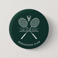 Fügen Sie Badminton Club Name Rackets Icon Custom 