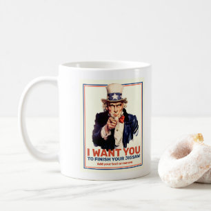 Fügen Sie benutzerdefinierten Text hinzu, Onkel Sa Kaffeetasse