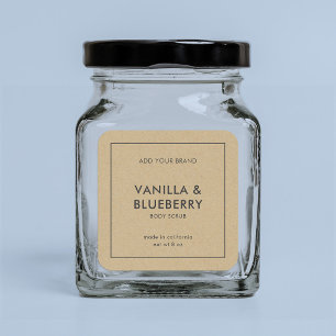 Fügen Sie das Minimalistische Kraft-Produktetikett Quadratischer Aufkleber