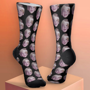 Fügen Sie das Muster des Fotos des Schwimmkopfes h Socken