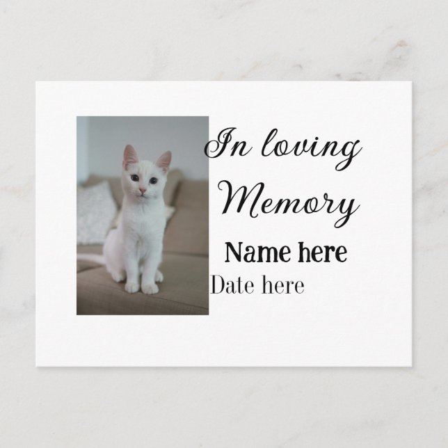 Fügen Sie dem liebenden Gedächtnistraining den Nam Postkarte (Vorderseite)