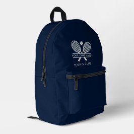 Fügen Sie dem Tennis Club Name Sportteam hinzu Bedruckter Rucksack