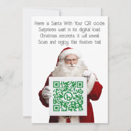 Fügen Sie dem Weihnachtsmann Ihre QR-Code-Nachrich Feiertagskarte