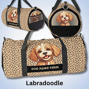 Fügen Sie den Namen des Hundes, Ihren Namen, Labra Duffle Bag