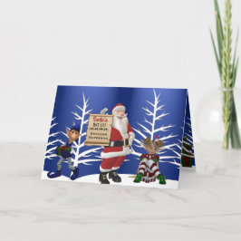 Fügen Sie den Namen des Kindes "Santa's Nice List" Feiertagskarte