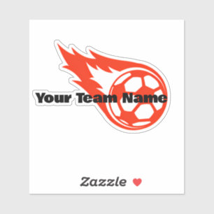 Fügen Sie den Namen Ihres Fußballteams hinzu Aufkleber