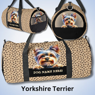 Fügen Sie den Namen Ihres Hundes hinzu, Yorkshire  Duffle Bag