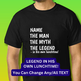 Fügen Sie den Namen MAN MYTH LEGEND in eigenem Mit T-Shirt