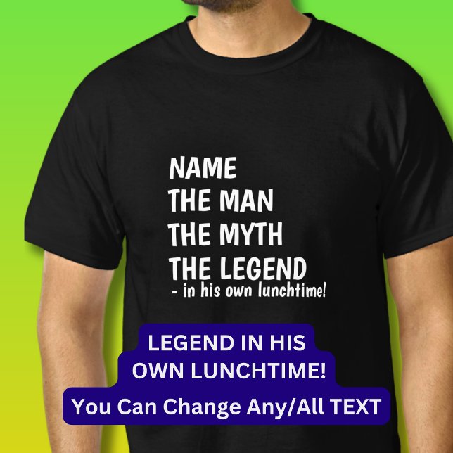 Fügen Sie den Namen MAN MYTH LEGEND in eigenem Mit T-Shirt (Von Creator hochgeladen)
