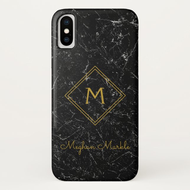 Fügen Sie den Namen Personalisiert Modern Simple B Case-Mate iPhone Hülle (Rückseite)